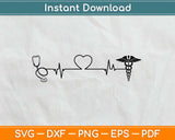 Nurse Heartbeat Svg Design Cricut Printable Cutting Files