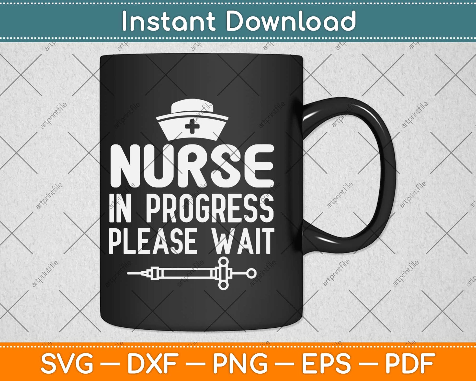 Nurse in Progress Please Wait Svg Design Cricut Printable Cutting Files