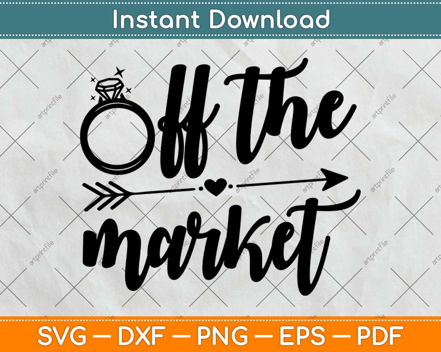 Off The Market Engagement Svg Design Cricut Printable Cutting Files