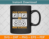 Old School DJ VS New School DJ Svg Png Dxf Digital Cutting File