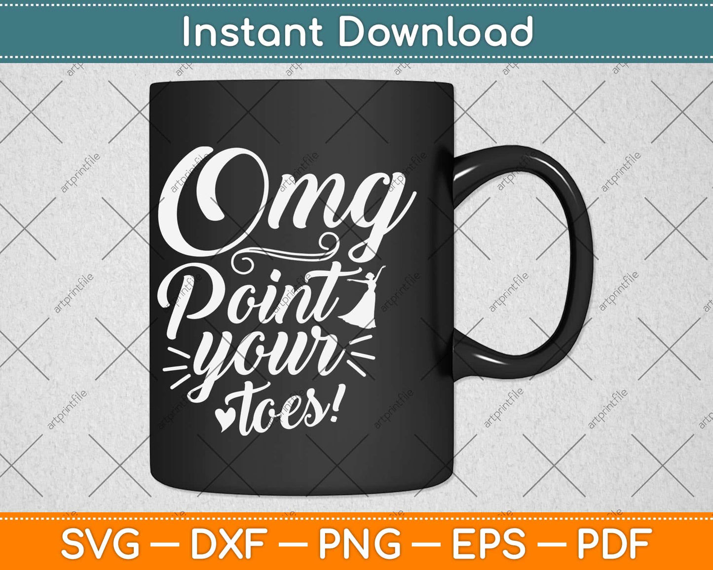 OMG Point Your Toes Funny Dancer Cute Dance Gift for Dancers Svg Design
