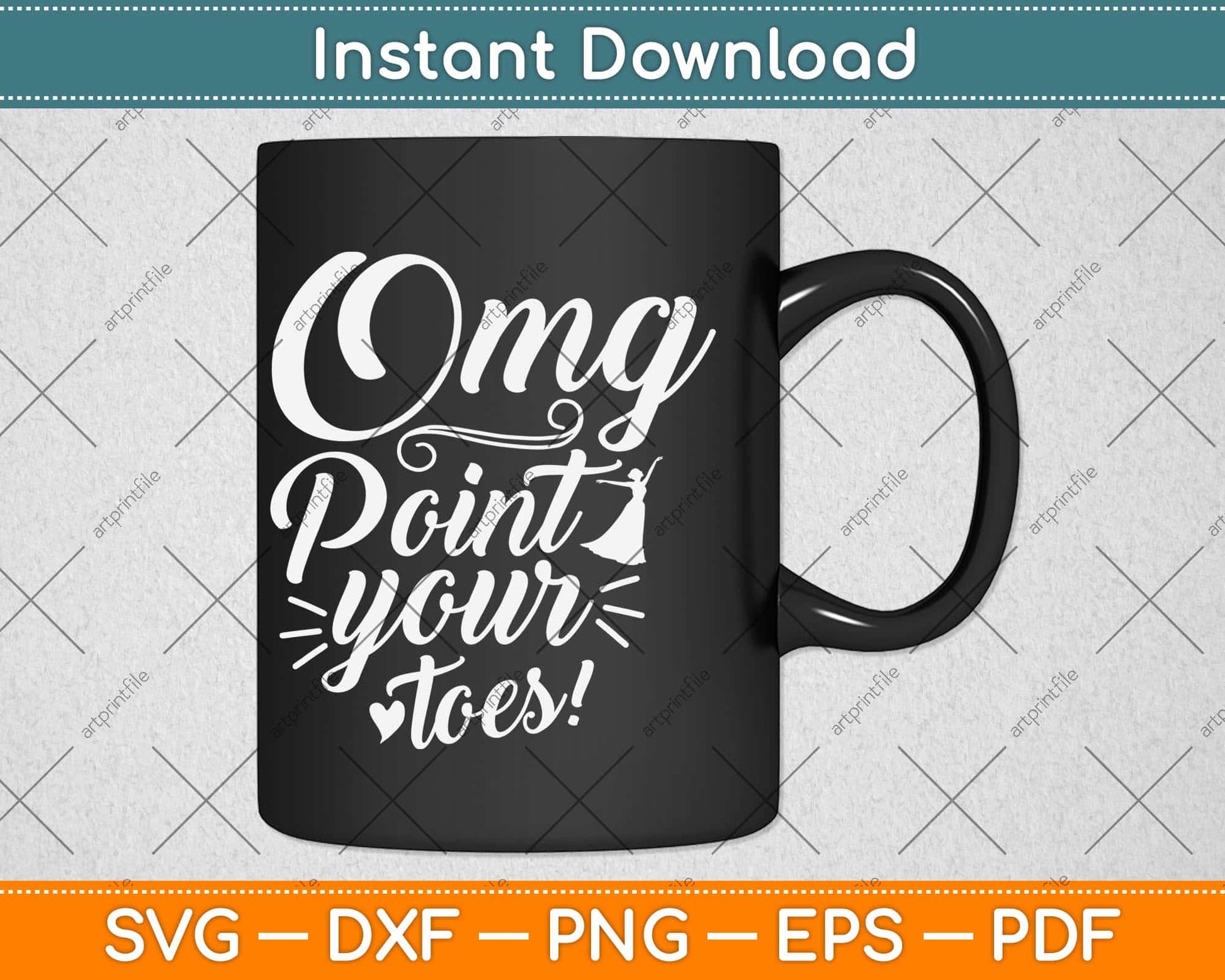 OMG Point Your Toes Funny Dancer Cute Dance Gift for Dancers Svg Design