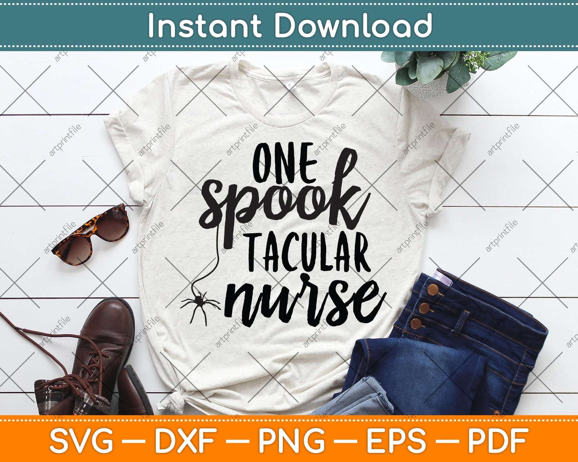 One Spook Tacular Nurse Halloween Svg Png Dxf Digital Cutting File