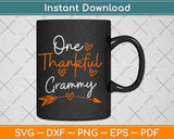 One Thankful Grammy Thanksgiving Family Svg Design Cricut Printable Cutting File