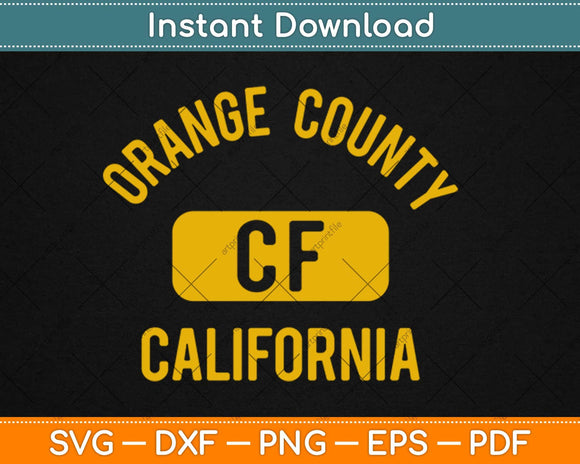 Orange County California Gym Style Distressed Svg Design Cricut Printable Cutting File