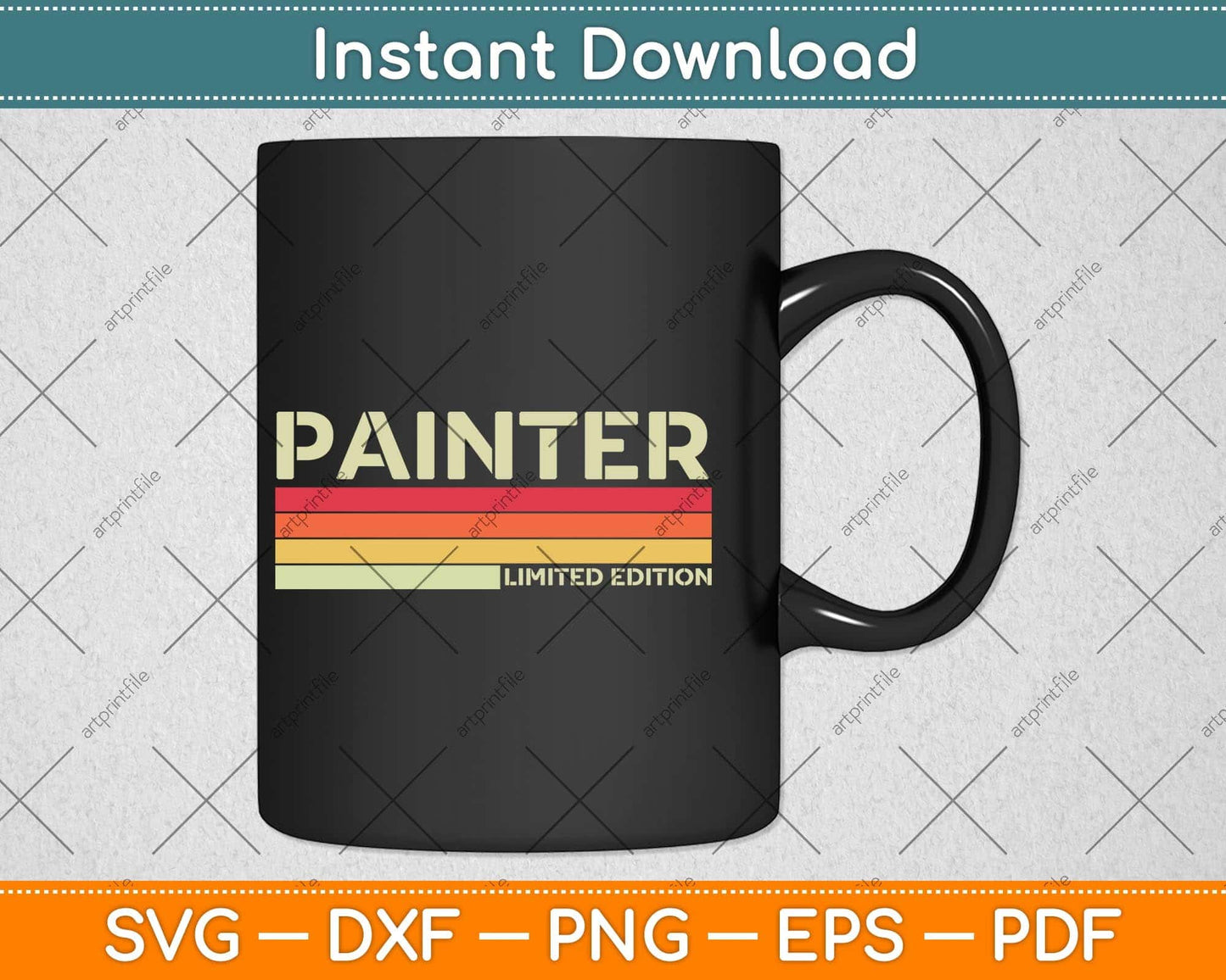 Painter Limited Edition Funny Fathers Day Svg Png Dxf Digital Cutting File