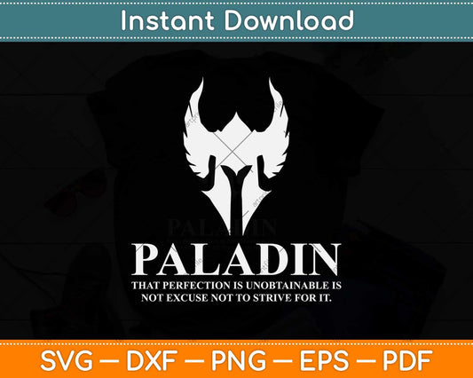 Paladin Gamer D20 Dice Dungeon Dragons Gaming Svg Png Dxf Digital Cutting File