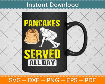 Pancakes Served All Day Fun Lineman Football Christmas Svg Png Dxf File