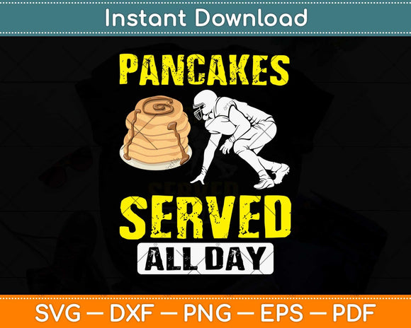 Pancakes Served All Day Fun Lineman Football Christmas Svg Png Dxf File