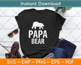 Papa Bear Best Dad Fathers Day Father Pop Svg Png Dxf Digital Cutting File