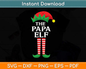 Papa Elf Matching Family Group Christmas Svg Png Dxf Digital Cutting File