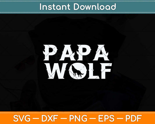Papa Wolf Dog Svg Png Dxf File
