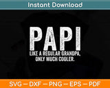 Papi Definition Like Regular Grandpa Only Cooler Funny Svg Png Dxf Cutting File