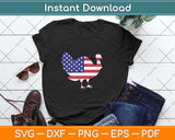 Patriotic USA Turkey with USA Flag Thanksgiving Svg Png Dxf Digital Cutting File