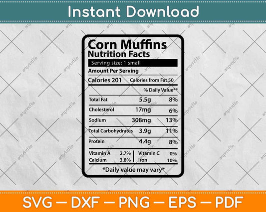 Peach Cobbler Nutrition Facts Funny Thanksgiving Svg Png Dxf Digital Cutting File