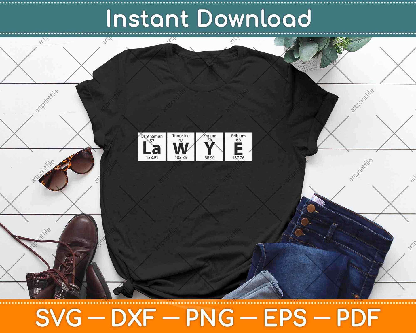 Periodic Table Elements Funny Unique Lawyer Attorney Svg Png Dxf Cutting File