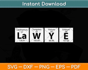 Periodic Table Elements Funny Unique Lawyer Attorney Svg Png Dxf Cutting File