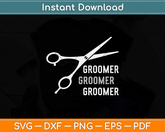 Pet Groomer Art Dog Grooming Scissors Svg Png Dxf Digital Cutting File