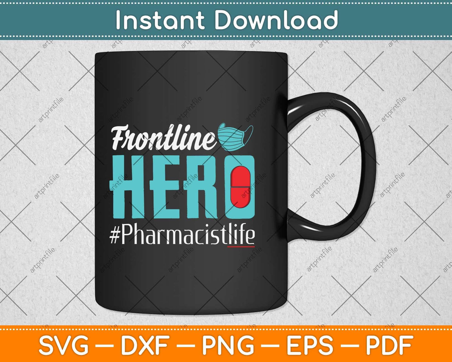 Pharmacist Frontline Hero Essential Workers Appreciation Svg Png Dxf Cutting File