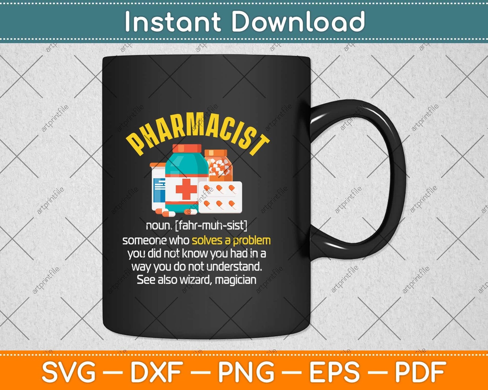 Pharmacist Funny Definition Profession Occupation Svg Png Dxf Digital Cutting File