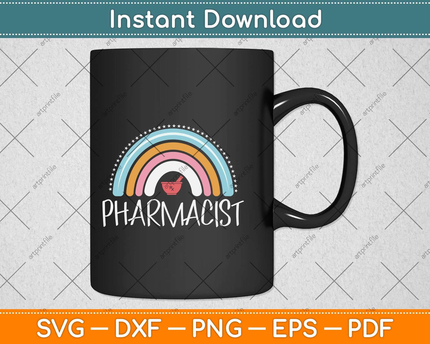 Pharmacist Gift Funny Pharmacy Rainbow Svg Png Dxf Digital Cutting File