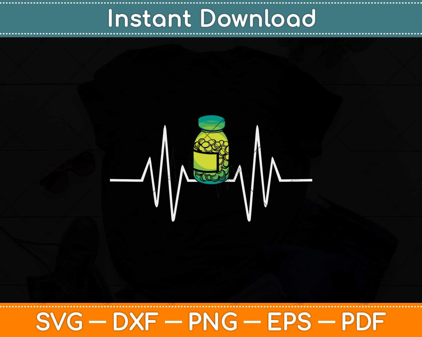 Pharmacist Medical Chemist Pharmacy Heartbeats Meds Svg Png Dxf Cutting File