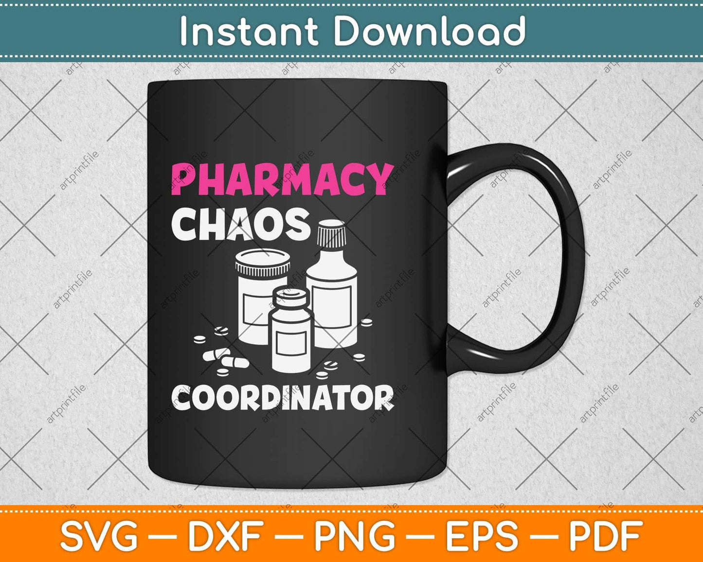 Pharmacy Chaos Coordinator Funny Pharmacist Svg Png Dxf Digital Cutting File