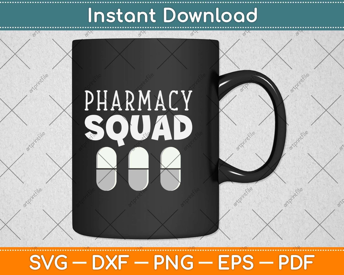 Pharmacy Squad Cute Arrow Pill Pharmacist Pharm Tech Svg Png Dxf Cutting File