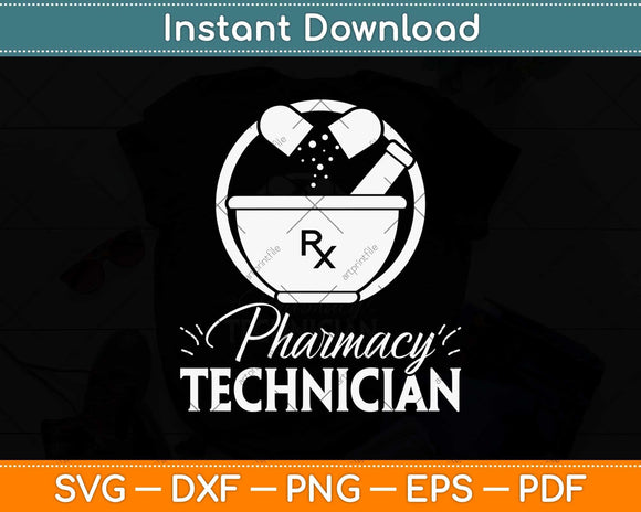 Pharmacy Technician CPhT Pharmacist Health Care Workers Svg Png Dxf Cutting File