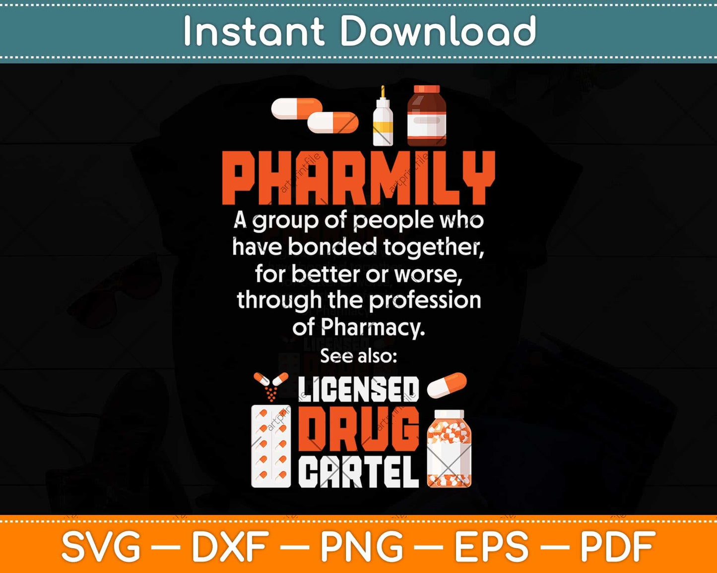 Pharmacy Technician Gift For A Pharmacist Svg Png Dxf Digital Cutting File