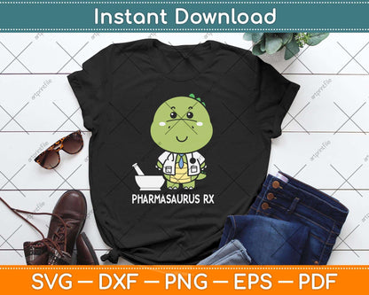 Pharmacy Technician Pharmacist Pharmasaurus Rx Svg Png Dxf Digital Cutting File