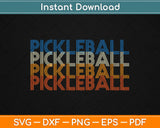 Pickle Ball Classic Retro Pickleball Svg Design Cricut Printable Cutting Files