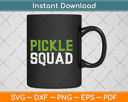 Pickle Cucumber Vegan Squad Green Grocer Svg Design Cricut Printable Cutting Files