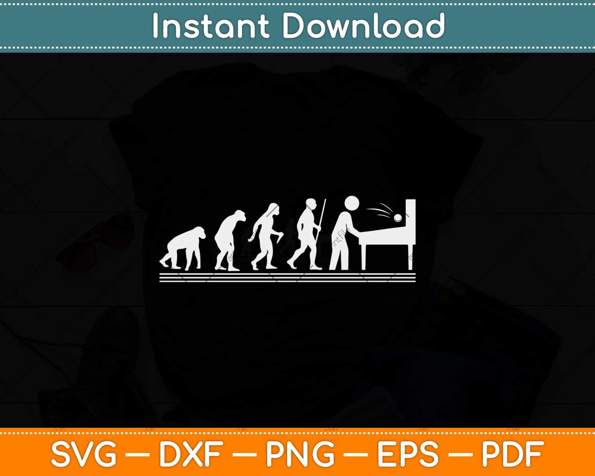 Pinball Evolution Svg Png Dxf Digital Cutting File