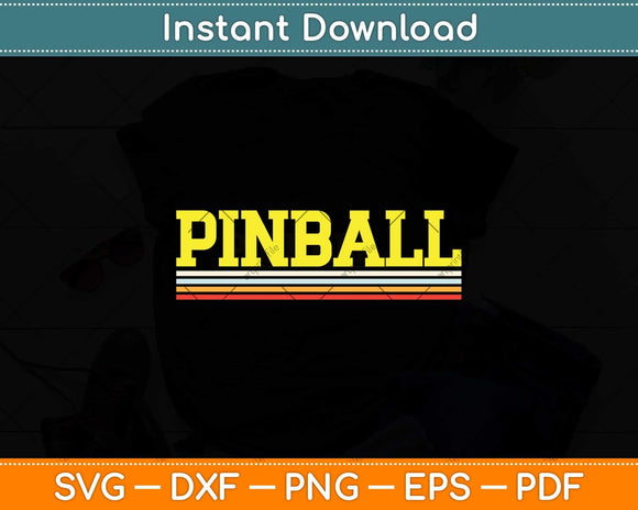 Pinball Game Retro Vintage Svg Png Dxf Digital Cutting File