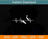 Pinball Heartbeat Flipper Ekg Pulse Line Flipping Ball Svg Png Dxf Digital Cutting File