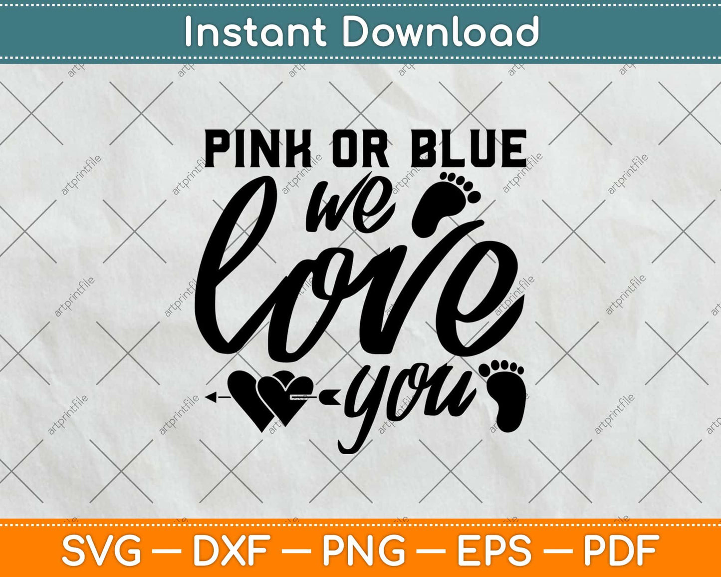 Pink Or Blue We Love You Svg Design Cricut Printable Cutting File