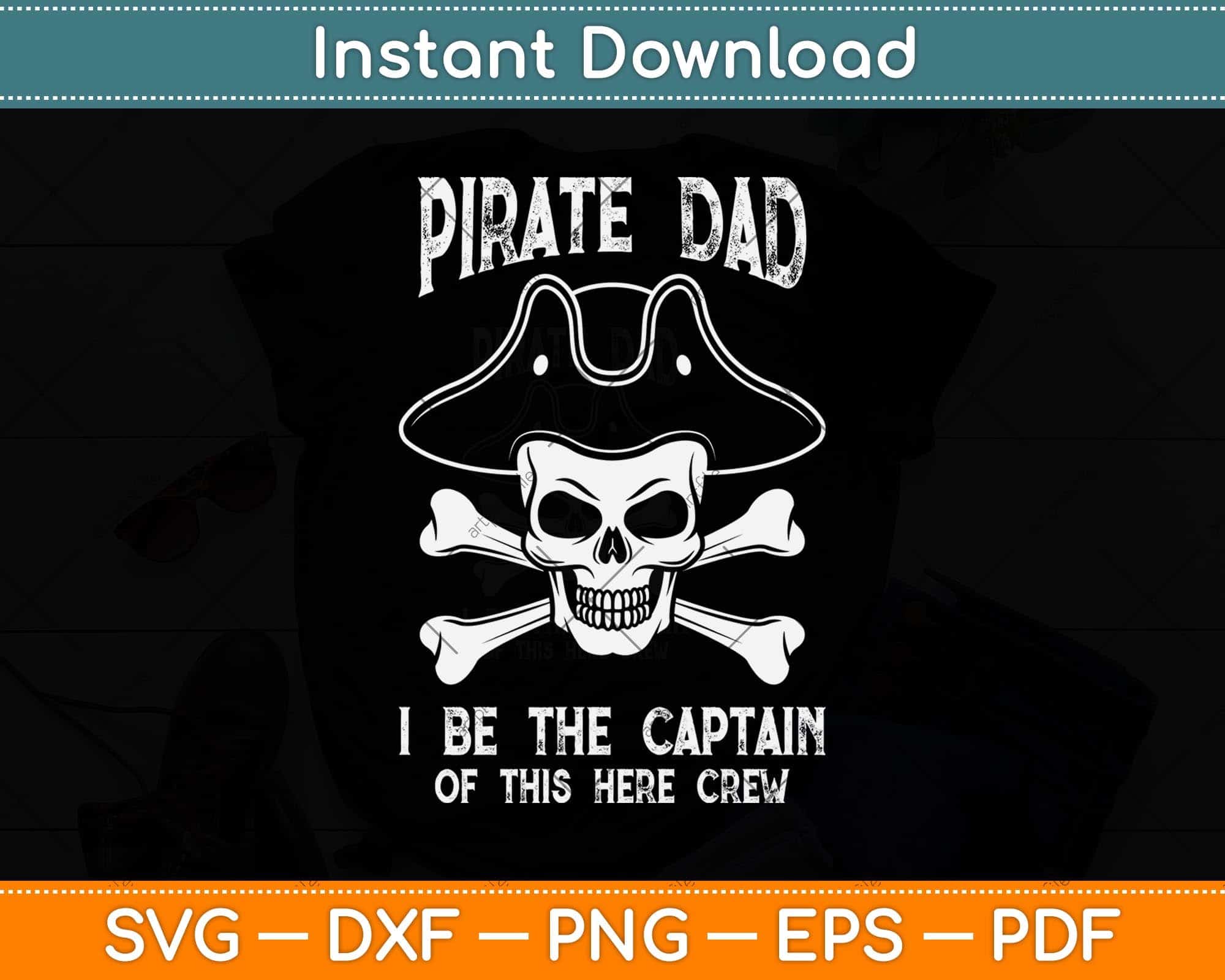Mickey Pirate Dad/Mom I Be the Captain of this Here Crew SVG, DXF