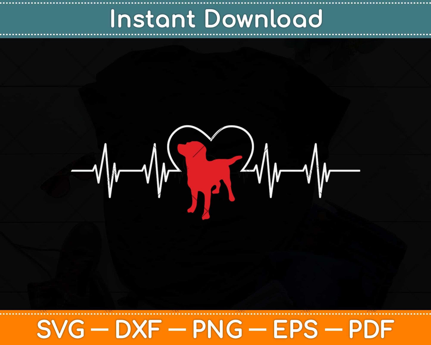 Pitbull Dad Dog Owner Pittie Puppy Love Dog Mom Heartbeat Svg Png Dxf Cutting File