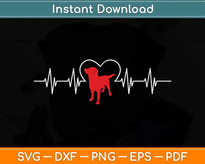 Pitbull Dad Dog Owner Pittie Puppy Love Dog Mom Heartbeat Svg Png Dxf Cutting File