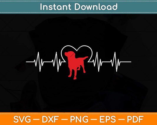 Pitbull Dad Dog Owner Pittie Puppy Love Dog Mom Heartbeat Svg Png Dxf Cutting File