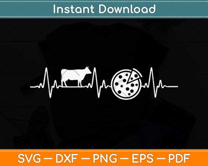 Pizza Lover Heartbeat Sheep Farmer Sheep Lover Svg Png Dxf Digital Cutting File