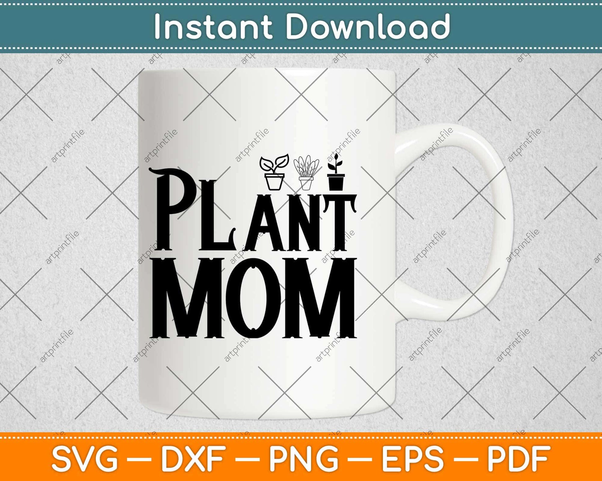 Plant Mom Love Grows Here Houseplant Svg Design Cricut Printable Cutting Files