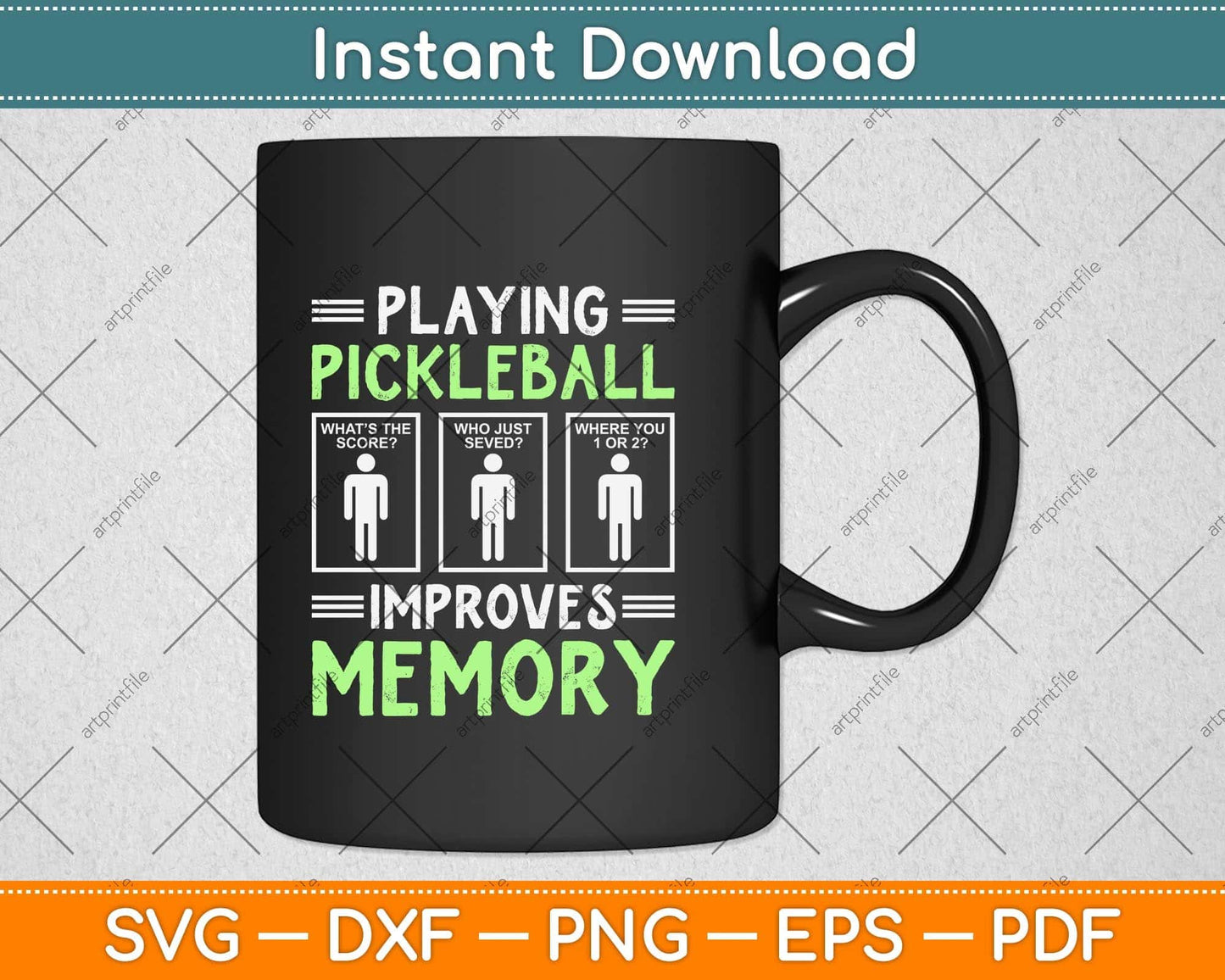 Playing Pickleball Improves Memory Dink Player Svg Png Dxf Digital Cutting File