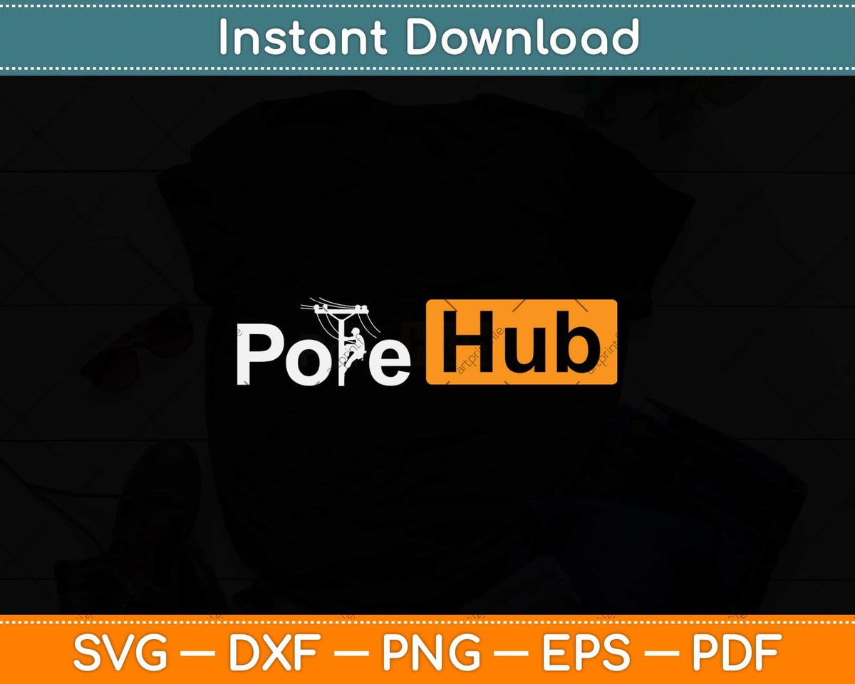 Pole Hub Lineman Line Worker Utility Pole Funny Lineman Svg Png Dxf File