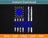 Police Officer Grandparents My Grandson Has Your Back Proud Svg Png Dxf Cutting File