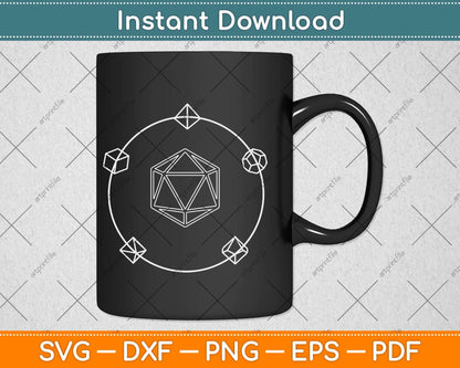 Polyhedral Dice Awesome Svg Png Dxf Digital Cutting File