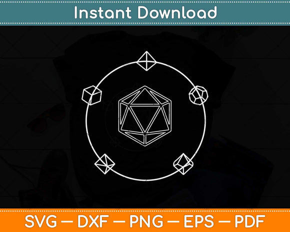 Polyhedral Dice Awesome Svg Png Dxf Digital Cutting File