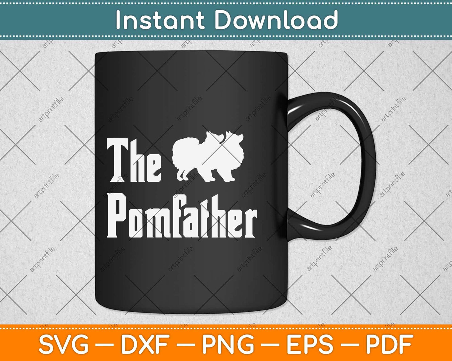 Pomeranian Father Dad The Pom Father Dog Lover Svg Png Dxf Digital Cutting File