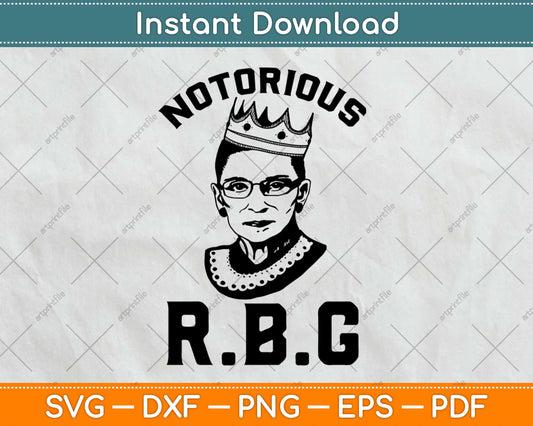 Pop Threads Notorious R.B.G. Svg Design Cricut Printable Cutting Files
